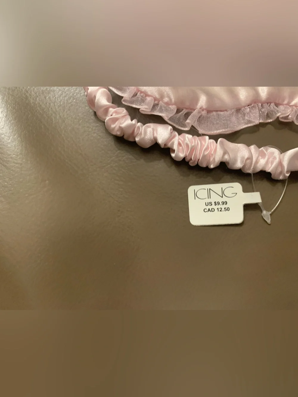 Icing Pink Satin Ruffled Sleep Eye Mask “WAKE ME FOR PROSECCO”